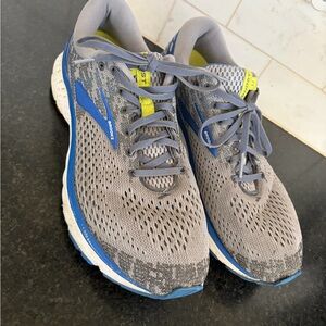 Brooks Gray and Blue Running Shoes 11.5